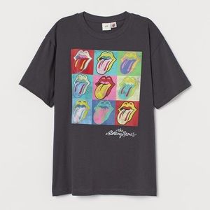 H&M Rolling Stones Shirt - GRAY - XXL